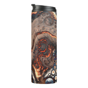 Termo Arte moderno marrón y Naranja