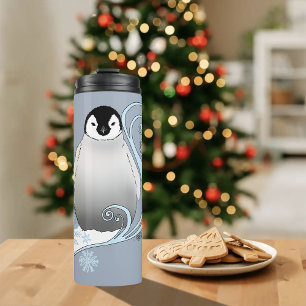 Termo Arte Nouveau de Pingüino de Invierno Caprichoso Co