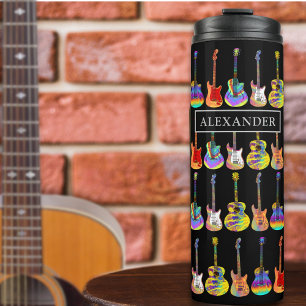 Termo Arte Personalizado de Pop Psicodélico de Guitarra