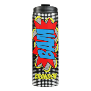 Termo Arte Pop de Cómic Personalizado Divertido Estilo P