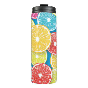 Termo Arte pop de corte de frutas de cítricos