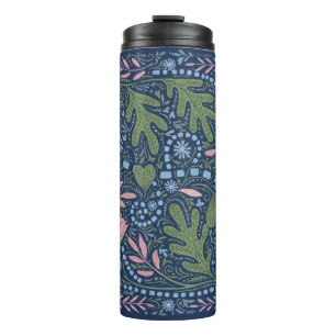 Termo Arte popular floral elegante patrón botánico vinta