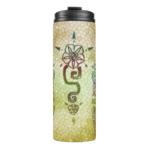 Termo Arte popular tribal ruso AZTEC