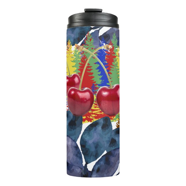 Termo Arte retro de otoño alegre (Anverso)