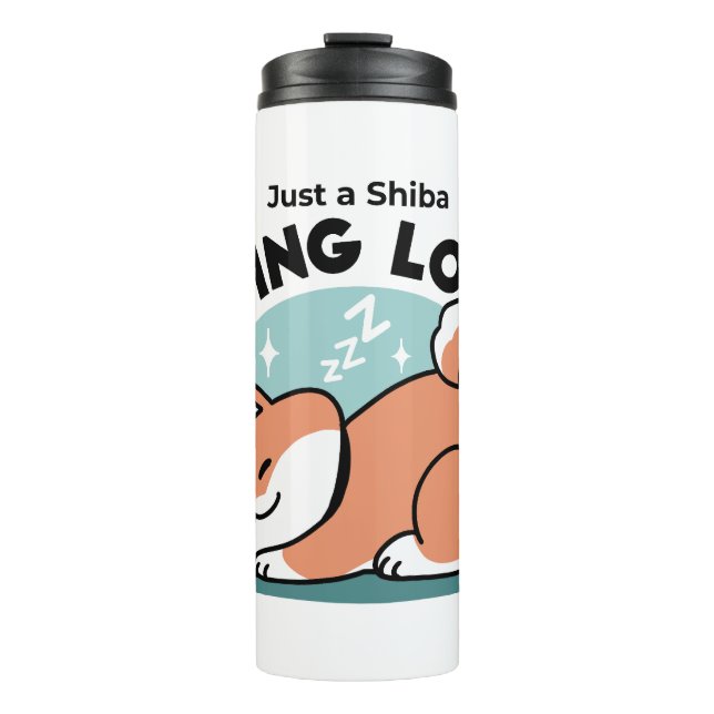 Termo Arte Shiba Inu relajado: Solo un Shiba bajo tierra (Anverso)
