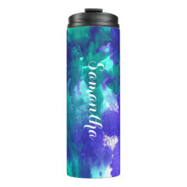 Termo Arte Verde Y Púrpura