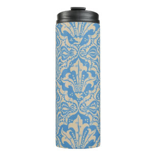 Termo Arte vintage de Walter Crane de semilla y flor azu