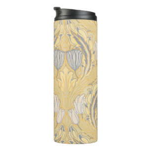 Termo Artes y Oficios Walter Crane Tulipanes Azules y Bl