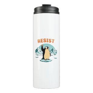 Termo Ártico de la Vintage gráfico Pingüino Resista