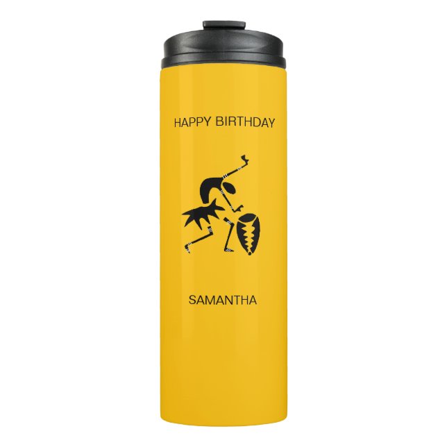 Termo Artista africano bailarina de silueta cuta (Anverso)