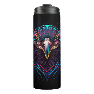 Termo Artista del águila de Neón Luminoso brillante