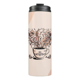 Termo Artistic Boho Botanical Coffee Cup Travel Mug