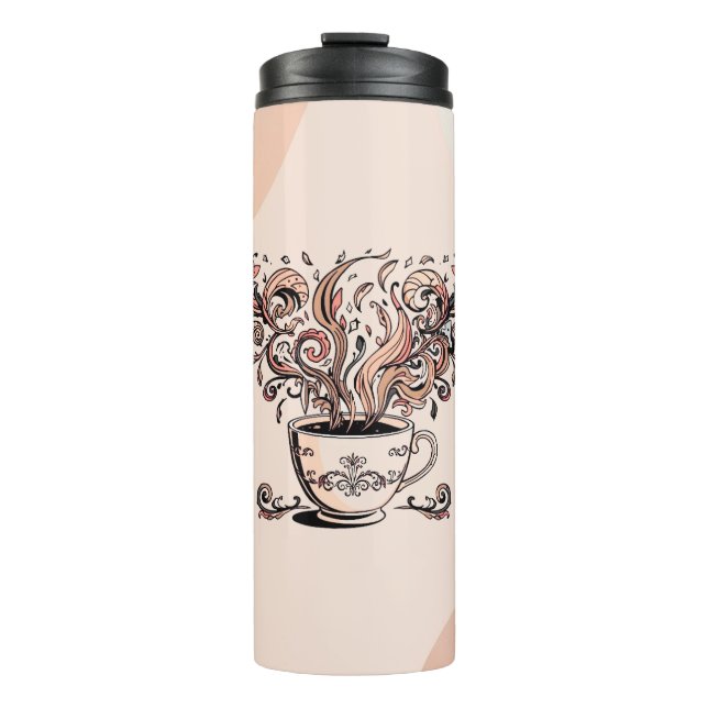 Termo Artistic Boho Botanical Coffee Cup Travel Mug (Anverso)