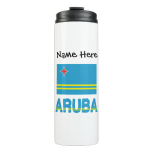 Termo Aruba y Bandera de Aruba Personalizados 
