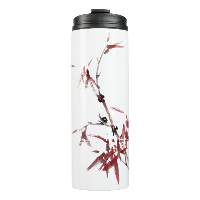 Termo Asiatische Kunst mit Schnecke und Rotem Bambus (Anverso)