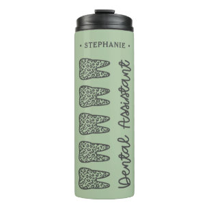 Termo Asistente Dental Personalizada Estampado de Leopar