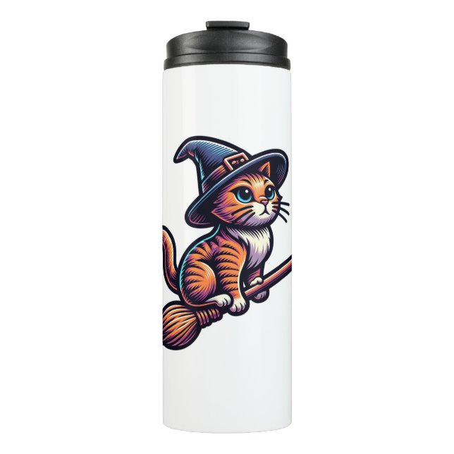 Termo Asistente para gatos Halloween Bruja Mystical Cat  (Anverso)