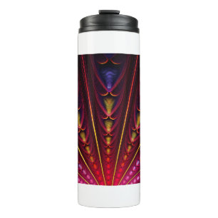 Termo Asombrosa fractal negro amarillo rosado