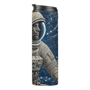Termo Astronauta de arte de IA en el espacio