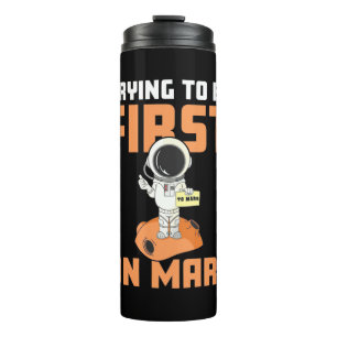 Termo Astronauta Tratando De Ser El Primero En Marte