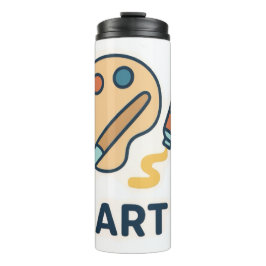 Termo Asunto del arte - Paleta de pintura y pincel