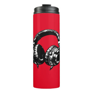 Termo Auriculares de música negra DJ
