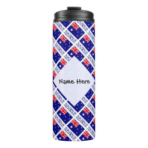 Termo Australia y bandera australiana personalizada en m
