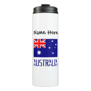 Termo Australia y Bandera de Australia Personalizados