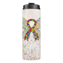 Termo Autism Awareness Butfly Ribbon