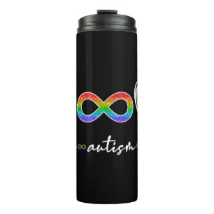 Termo Autismo de la paz Amo Autismo Conciencia de la cam