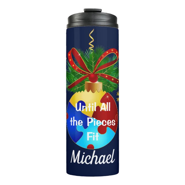 Termo Autismo Navidades Bauble (Anverso)