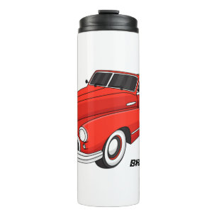 Termo Automóvil rojo clásico de 1948
