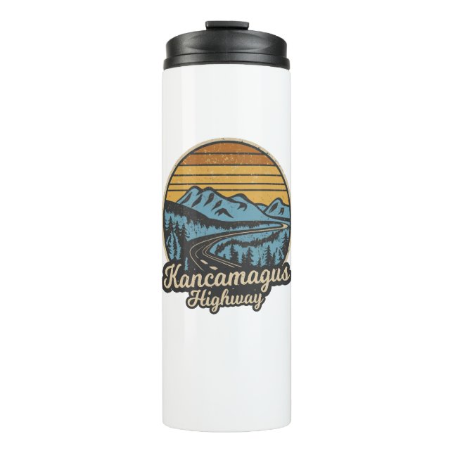 Termo Autopista Kancamagus New Hampshire Retro (Anverso)
