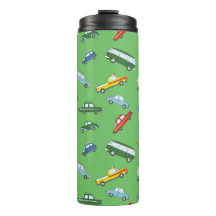Termo Autos retro: Patrón de mano delgada