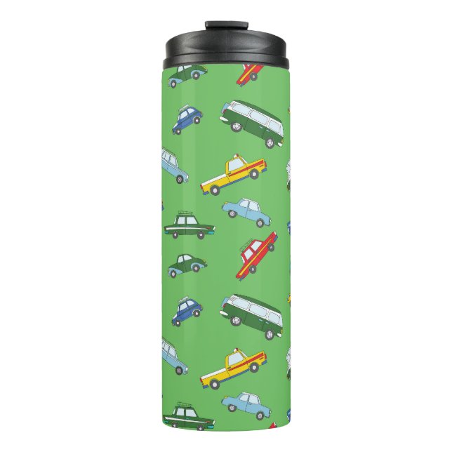 Termo Autos retro: Patrón de mano delgada (Anverso)