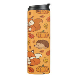 Termo Autumn Leaves and Woodland Animals 