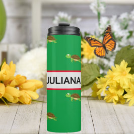 Termo Avaricia del Tumbler Rojo Moderno de Tortuga