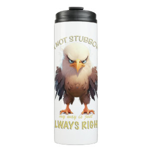 Termo Ave águila No soy testaruda Mi camino siempre está