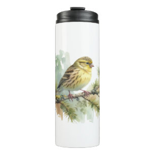 Termo Ave en acuarela de primavera