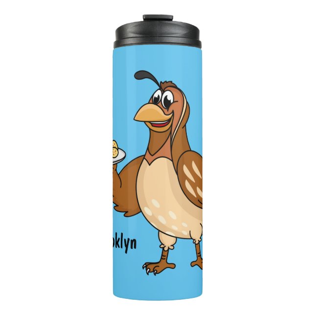 Termo Ave feliz con personalizado de huevos (Anverso)
