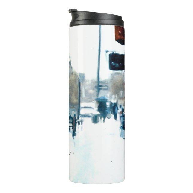 Termo Avenida de Bedford. Williamsburg Brooklyn, nieve (Rotado hacia la derecha)