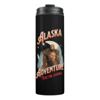 Aventura de Bigfoot de Alaska Arte de Retro Natura