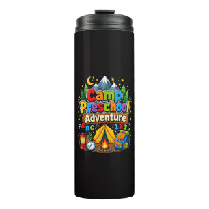 Termo Aventura de preescolar de campamento de regreso a