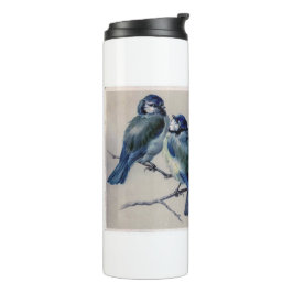 Termo Aves azules en una sucursal de Hector Giacomelli