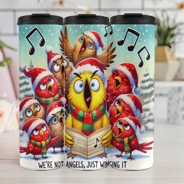 Termo Aves divertidas Navidades cantando a Carol (Subido por el creador)