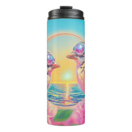 Termo Aves Guay con gafas de sol al atardecer