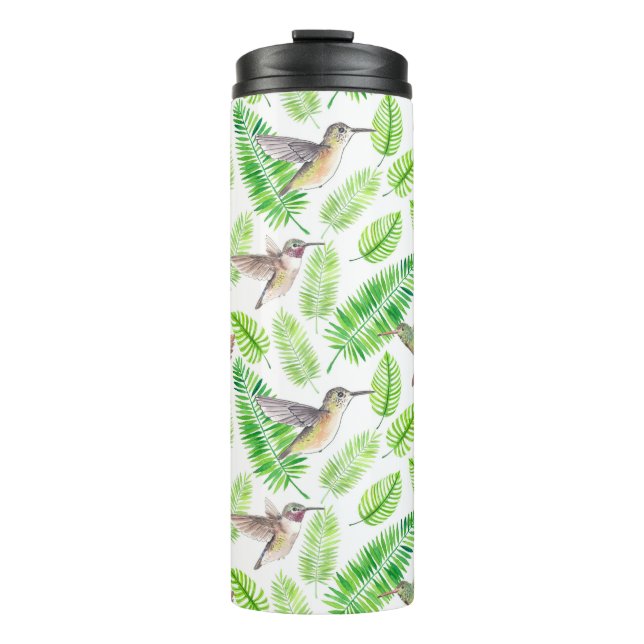 Termo Aves húmedas y hojas tropicales (Anverso)