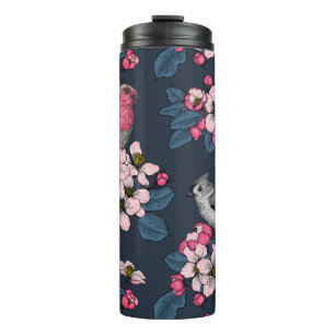 Termo Aves y flores