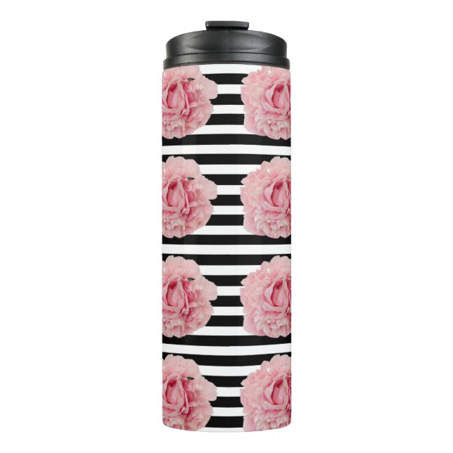 Termo Avryl Fleur Pink Peony Black Strips (Anverso)