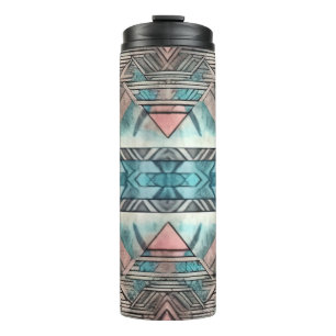 Termo Azteca Pastel Sudoeste Rosa Y Azul
